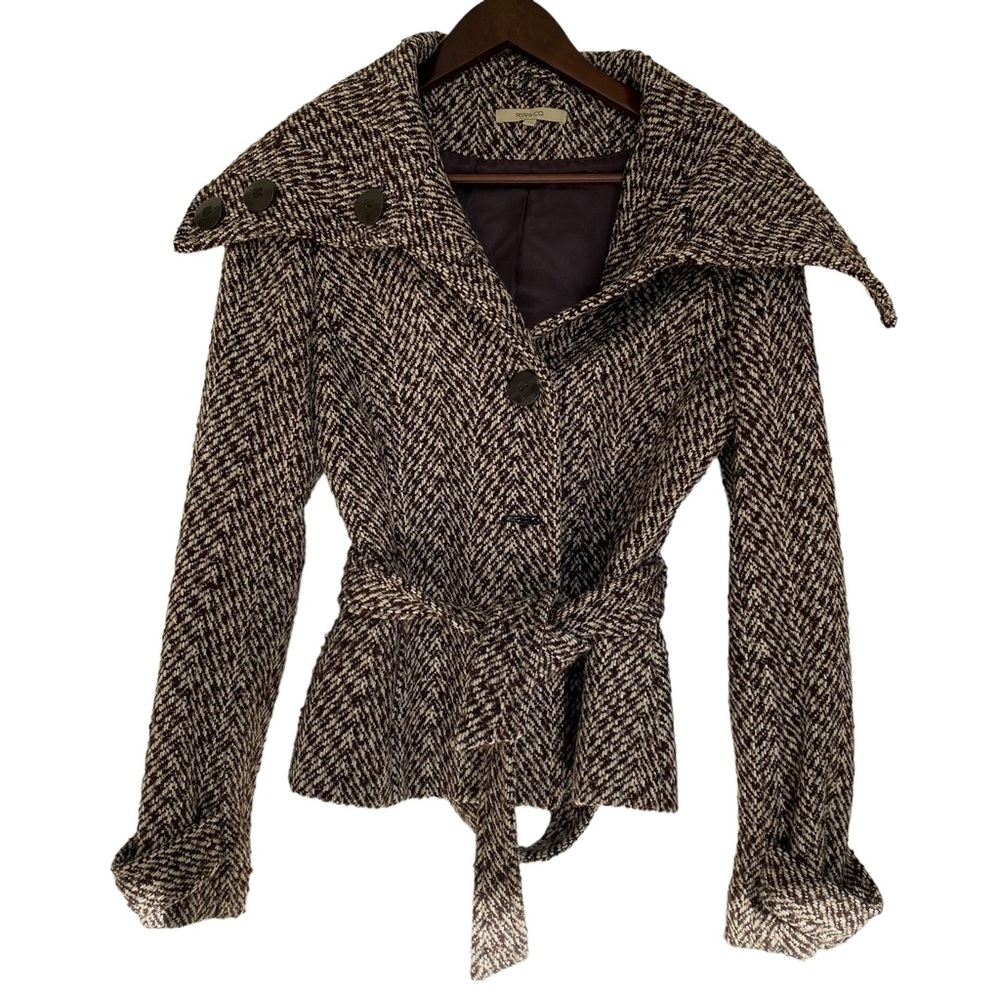 Brown Wool Fall Jacket - Size S